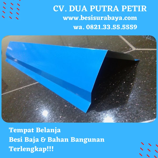 Galvalum Roof / Zinc Roof Nok Blue Color 0.30mm x 45 x 3 m